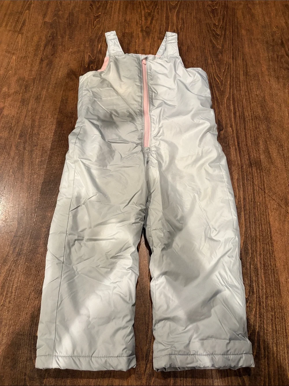 Old Navy Light Gray and Pink Kids Snow Bib